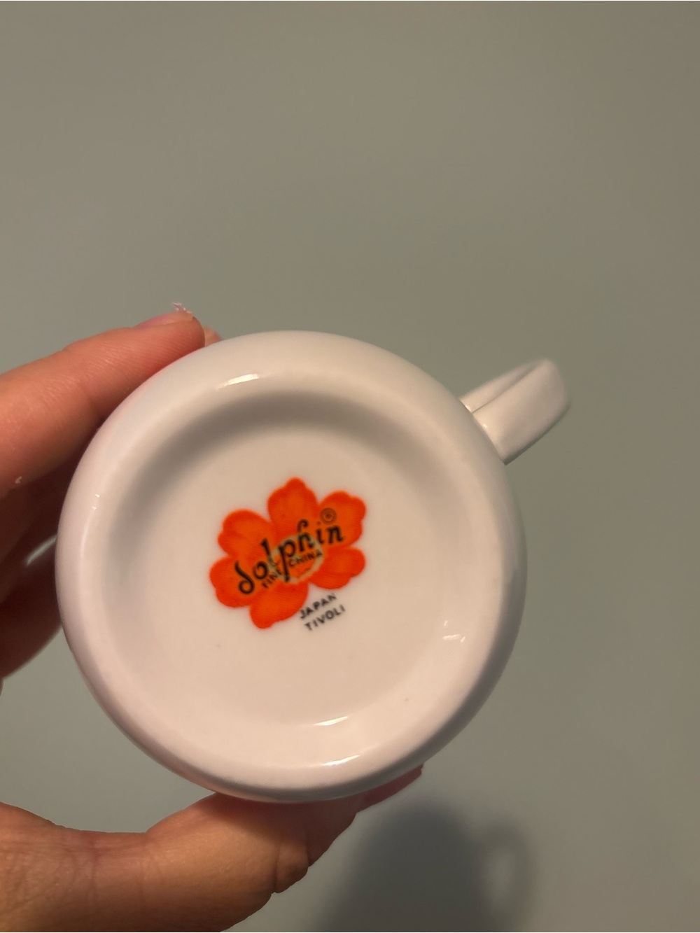 vintage Dolphin Fine China "Tivoli" pattern coffee mug 🧡🌼🪩 - Picture 3 of 3